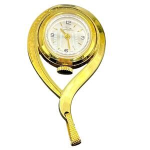Chateau Vintage Pendant Swiss
Watch‎ Womens Gold Tone Stainless Steel White Dial